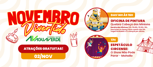 Nosso Novembro pode ser ainda mais divertido com a sua presença!